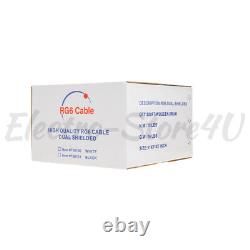 RG6 Coaxial Cable Dual Shield Direct Burial Bulk 18AWG Coax Wire Satellite