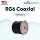 Rg6 Coaxial Cable Outdoor Direct Burial 18awg Dual Shield Wire Satellite Black