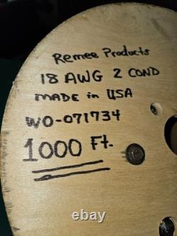 Remee 18 AWG 2 COND Shielded Cable, Outdoor Direct Burial, 1000 Ft, 900912WB NEW