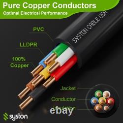 SYSTON 18/7 Solid Copper Sprinkler Wire, Direct Burial Low-Volt Irrigation Wire