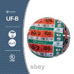 Southwire 100 ft 10/2 UF-B WG Underground Direct Burial Outdoor Wire Cable Gray