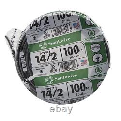 Southwire 13054226 14/2WG UF Wire 100-Foot, Approved for Direct Burial Wiring