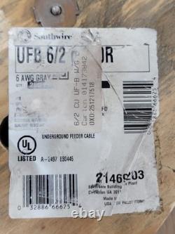 Southwire 250' 6/2 UF-B withGnd Underground Feeder Direct Burial Copper Wire Cable