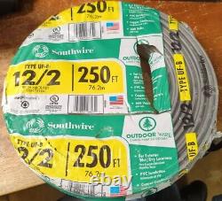 Southwire UF-B WithG Wire 12/2 250 Ft Direct-Burial Solid CU Gray New