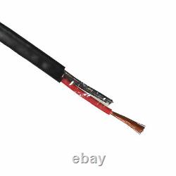 Speaker Wire Audio Cable 14/2 AWG Bare Copper Outdoor Direct Burial Black 250ft