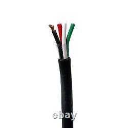 Speaker Wire Audio Cable 16/4 AWG In-Wall Outdoor Direct Burial UV Black 500ft