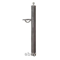 Springfield Decorative Aluminum Direct Burial Mailbox Post, Swedish Silver