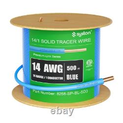 Syston 14AWG Solid Tracer Wire Direct Burial for Locating Underground Water Pipe