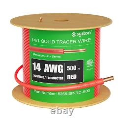 Syston 14 AWG Copper Tracer Wire Direct Burial for Underground Pipe-500ft 1000ft
