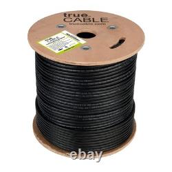 TrueCABLE Cat6 Direct Burial, Gel Filled, 500ft, Black, Waterproof, CMX, 23AW