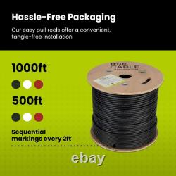 TrueCABLE Cat6 Direct Burial, Shielded F/UTP, 500ft, Waterproof, Outdoor CMX