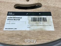 TrueCable Cat6 Direct Burial Shielded Ethernet Wire 1000ft White 6ESCMXWHT-1Krl