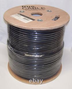 True Cable 6ASCMXBLK 500 CAT6A Direct Burial Cable Shielded Black, 500 Ft NEW