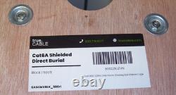 True Cable 6ASCMXBLK 500 CAT6A Direct Burial Cable Shielded Black, 500 Ft NEW