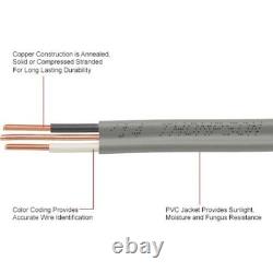 Underground Feeder UF-B Cable 12 2 AWG Wire 200ft Cut Direct Burial Electrical
