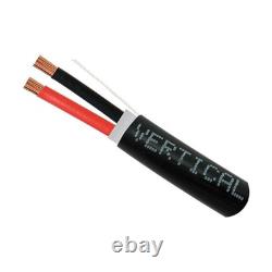 Vertical Cable 16AWG 2C Direct Burial Speaker Cable UV Rated Black 500ft