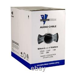 Vertical Cable 16AWG 2C Direct Burial Speaker Cable UV Rated Black 500ft