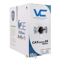 Vertical Cable CAT5E, Shielded Dual Jacket, Direct Burial, 1000ft, Black, Bul