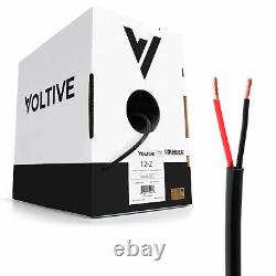 Voltive 12/2 Speaker Wire CL3 In-Wall/Direct Burial OFC 500ft Black