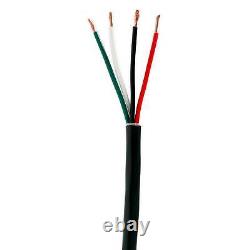 Voltive 12/4 Speaker Wire CL3 In-Wall/Direct Burial OFC 100ft Black