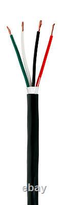 Voltive 12/4 Speaker Wire CL3 In-Wall/Direct Burial OFC 250ft Black