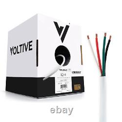 Voltive 12/4 Speaker Wire CL3 In-Wall/Direct Burial OFC 250ft White