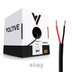 Voltive 14/2 Speaker Wire CL3 In-Wall/Direct Burial OFC 500ft Black