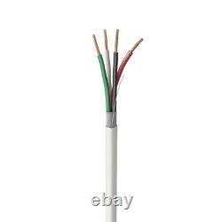 Voltive 14/4 Speaker Wire, In-Wall CL3 & Direct Burial, White, 100ft
