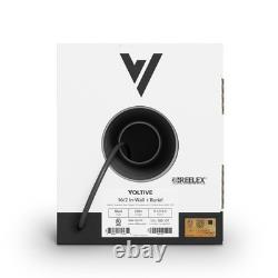 Voltive 16/2 Speaker Wire, In-Wall CL3 & Direct Burial, Black, 250ft