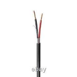 Voltive 16/2 Speaker Wire, In-Wall CL3 & Direct Burial, Black, 250ft