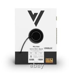 Voltive 18/4 Low Voltage Wire, In-Wall CL3 & Direct Burial, Black, 500ft
