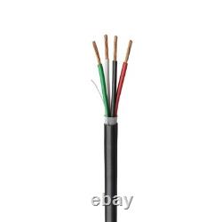 Voltive 18/4 Low Voltage Wire, In-Wall CL3 & Direct Burial, Black, 500ft
