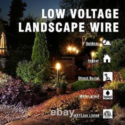 Waterproof 12/2 Landscape Lighting Wire 250ft Listed Direct Burial Cable