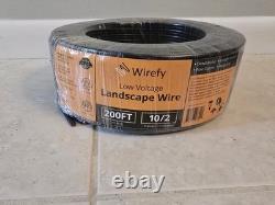 Wirefy 10/2 Low Voltage Landscape Wire 200ft Pure Copper Outdoor Direct Burial