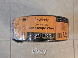 Wirefy 10/2 Low Voltage Landscape Wire 200ft Pure Copper Outdoor Direct Burial