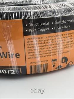 Wirefy 250 ft 10 Gauge Outdoor Direct Burial Landscape Lighting Wires Cable 10/2
