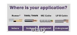 Wirenco 8/3 UF-B Wire, Underground Feeder and Direct Earth Burial Cable 50Ft