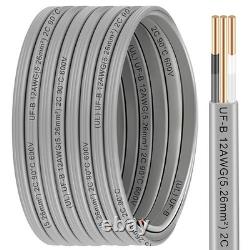 XMK 12/2 UF-B Wire Direct Burial Cable Underground Feeder, Solid Copper 100f