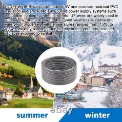 YDDECW 12/2 UF-B Wire 25FT 100% Pure Copper 12AWG 2 Connector Direct Burial