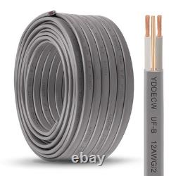 YDDECW 12/2 UF-B Wire 75FT 12AWG 2 Connector Direct Burial Underground Feeder