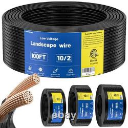 ZONEGRACE 10 Gauge Low Voltage Landscape Wire 10/2 Lighting AWG Direct Burial