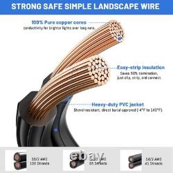 ZONEGRACE 10 Gauge Low Voltage Landscape Wire 10/2 Lighting AWG Direct Burial