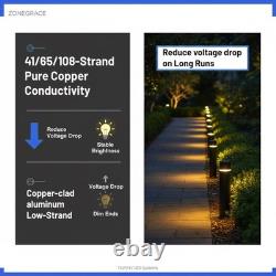 ZONEGRACE 10 Gauge Low Voltage Landscape Wire 10/2 Lighting AWG Direct Burial