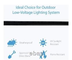 Zonegrace 12AWG 2-Conductor 12/2 Direct Burial Wire for Low Voltage Landscape
