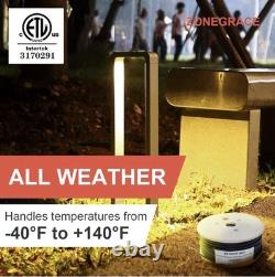 Zonegrace 12AWG 2-Conductor 12/2 Direct Burial Wire for Low Voltage Landscape