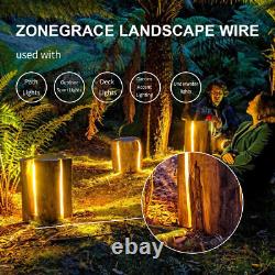 Zonegrace 12AWG 2-Conductor 12/2 Direct Burial Wire for Low Voltage Landscape Li