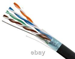 1000FT CAT6 blindé FTP extérieur 23AWG fil cuivre massif enterrement direct UV