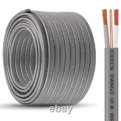 150FT Câble de connexion électrique UF-B 10AWG 210/2 en cuivre pur à 100% pour enfouissement direct