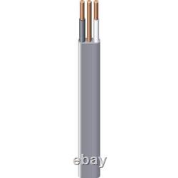 250 Ft 14/2 CU UF-B Avec G Fil Électrique Câble Extérieur Enterrement Direct Gris Solide