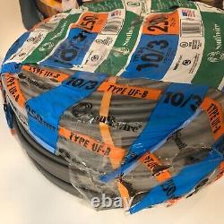 250 pi 10/3 UF-B WG Fil d'alimentation souterrain Direct Enterré Southwire Gris